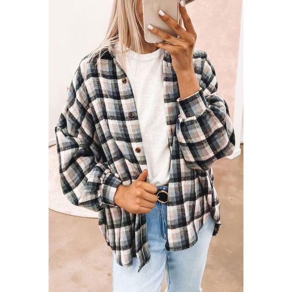 Azura Exchange  Black Plaid Color Palette Jackets - Picture 1 of 5